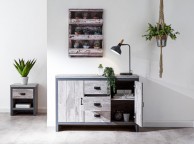 GFW Boston 2 Door 3 Drawer Sideboard in Grey Thumbnail