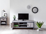 GFW Boston 2 Door TV Unit in Grey Thumbnail