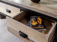 GFW Boston 2 Drawer Coffee Table in Distressed Oak Effect Thumbnail