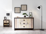 GFW Boston 2 Door 3 Drawer Sideboard in Distressed Oak Effect Thumbnail