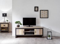 GFW Boston 2 Door TV Unit in Distressed Oak Thumbnail