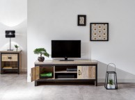 GFW Boston 2 Door TV Unit in Distressed Oak Thumbnail