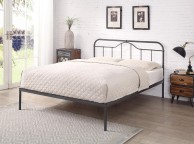 Flintshire Oakenholt 4ft6 Double Metal Bed Frame In Black Silver Thumbnail