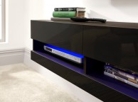 GFW Galicia Black Gloss LED TV Unit 150cm Thumbnail