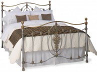 OBC Ardmore 4ft6 Double Silver Patina Metal Headboard Thumbnail