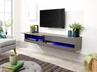 GFW Galicia Grey Gloss LED TV Unit 150cm Thumbnail