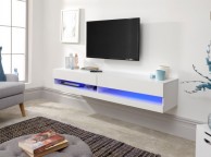 GFW Galicia White Gloss LED TV Unit 150cm Thumbnail