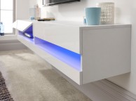 GFW Galicia White Gloss LED TV Unit 150cm Thumbnail