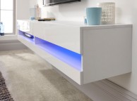 GFW Galicia White Gloss LED TV Unit 150cm Thumbnail