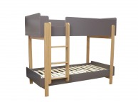 LPD Hero Wooden Bunk Bed In Grey And Oak Thumbnail