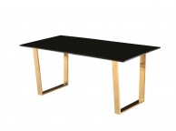 LPD Antibes Black Gloss Dining Table Set Thumbnail