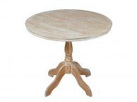 LPD Provence Weathered Oak Finish Round Dining Table Thumbnail