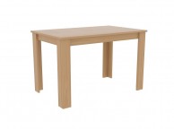 LPD Atlanta Oak Finish Dining Table With 4 Anna Beige Chairs Thumbnail