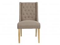 LPD Verona Pair Of Beige Fabric Dining Chairs Thumbnail