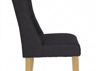 LPD Verona Pair Of Charcoal Fabric Dining Chairs Thumbnail
