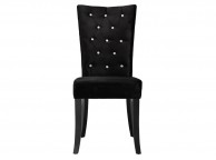 LPD Radiance Pair Of Black Velvet Fabric Dining Chairs Thumbnail