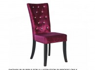 LPD Radiance Pair Of Black Velvet Fabric Dining Chairs Thumbnail