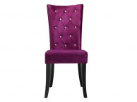 LPD Radiance Pair Of Purple Velvet Fabric Dining Chairs Thumbnail