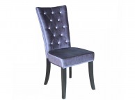 LPD Radiance Pair Of Silver Velvet Fabric Dining Chairs Thumbnail