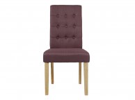 LPD Roma Pair Of Plum Fabric Dining Chairs Thumbnail