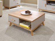 GFW Nordica 2 Drawer Coffee Table in Oak and Grey Thumbnail