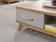 GFW Nordica 2 Drawer Coffee Table in Oak and Grey Thumbnail