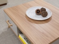 GFW Nordica 2 Drawer Coffee Table in Oak and Grey Thumbnail