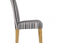 LPD Lorenzo Pair Of Striped Fabric Dining Chairs Thumbnail