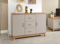 GFW Nordica Large Sideboard in Oak and Grey Thumbnail