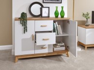 GFW Nordica Large Sideboard in Oak and White Thumbnail