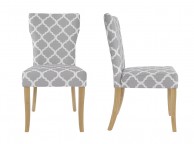 LPD Hugo Pair Of Fabric Dining Chairs Thumbnail