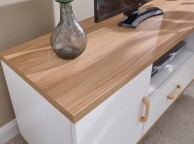 GFW Nordica Large TV Unit in Oak and White Thumbnail