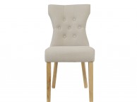 LPD Naples Pair Of Beige Fabric Dining Chairs Thumbnail