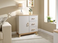 GFW Nordica Small Sideboard in Oak and Grey Thumbnail