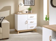 GFW Nordica Small Sideboard in Oak and White Thumbnail