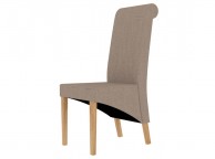 LPD Amelia Pair Of Beige Fabric Dining Chairs Thumbnail