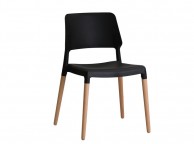 LPD Riva Pair Of Black Dining Chairs Thumbnail