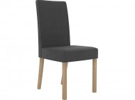 LPD Melodie Pair Of Grey Fabric Dining Chairs Thumbnail