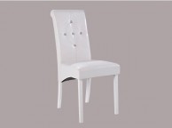 LPD Monroe Pair Of White Faux Leather Dining Chairs Thumbnail