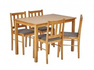 LPD Trinity Solid Wood Oak Finish Dining Set Thumbnail