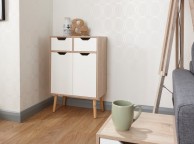 GFW Stockholm 2 Door 2 Drawer Cabinet in White Oak Effect Thumbnail