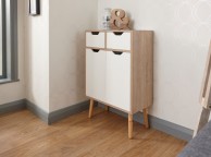 GFW Stockholm 2 Door 2 Drawer Cabinet in White Oak Effect Thumbnail