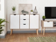 GFW Stockholm Sideboard in White Oak Effect Thumbnail