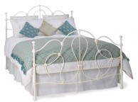 OBC Cara 5ft Kingsize Glossy Ivory Metal Headboards Thumbnail