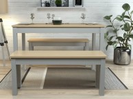 LPD Ohio Grey And Oak Finish Dining Set Thumbnail