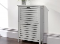 GFW Bergen Two Tier Shoe Cabinet in Grey Thumbnail