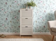 GFW Bergen Three Tier Shoe Cabinet in White Thumbnail