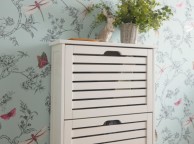 GFW Bergen Three Tier Shoe Cabinet in White Thumbnail