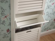 GFW Bergen Three Tier Shoe Cabinet in White Thumbnail