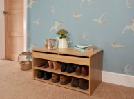 GFW Budget Shoe Cabinet in Oak Finish Thumbnail